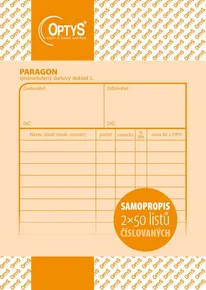 Paragon A6, samopropisovací, číslovaný, 2 x 50 listov 1086